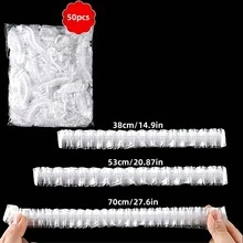 50 pezzi Pellicola di copertura in plastica trasparente monouso di grandi dimensioni, copri polvere, adatta per conservare e organizzare snack, verdure e pane, pellicola di copertura per vassoi del pane, cucina e sala da pranzo, disponibile in 3 misure, decorazione per la casa, conservazione per feste e Natale - Multicolore - Visualizzare 9