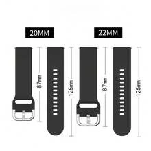 20mm 22mm 硅胶表带适用于三星 Galaxy Watch 6/5/4/3、适用于 Garmin 手表、适用于小米手表、适用于华为手表、智能手表表带 Galaxy Watch Active 2 表带 40mm 44mm/Active 40mm/适用于 Galaxy Watch 3 41mm/适用于 Galaxy Watch 42mm/Gear S2 22mm 20mm 硅胶表带 - 彩色 - 查看 3
