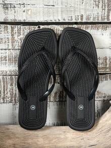 Dép xỏ ngón đế dày chống trơn trượt dành cho nữ, thích hợp cho các hoạt động ngoài trời và dưới nước. - màu đen - Xem 6