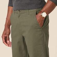 Mens Relaxed-Fit Carpenter Utility Pant With Pockets, Fashionable Workwear - Olive - View 4