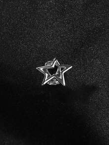 1 件空心五角星牙套，简约嘻哈风格金牙套，适合男女日常佩戴和万圣节礼物 - 彩色 - 查看 9