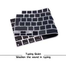 1PC Multilingual Black EU Layout Keyboard Cover Skin Compatible With MacBook Air 13.6"/15.3" (M5 M4 M3 M2 M1, A2681/A2941/A3113) 2021-2026 & Pro 14"/16" (M5 M4 M3 M2 M1, A2442/A2485/A2991/A3403) 2021-2026, Neo 13" A18 Pro A3404 (512G) With Touch ID, Silicone Keyboard Protector-Arabic Persian Ruassian Ukrainian - ISO Layout (EU Version) - View 7