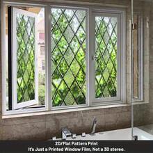 1 Piece, Fashionable And Simple Style Decorative Window Film And Window Sticker, 2D Flat Geometric Rhombus Pattern Window Sticker, PVC Electrostatic Adsorption Decorative Window Film, Home Decoration Window And Door Decals, Suitable For Living Room, Bedroom, Kitchen, Bathroom, Home Decoration, Privacy Protection, 17.72 Inches X39.37 Inches - 17.72*39.37吋(45*100公分) - 查看 10