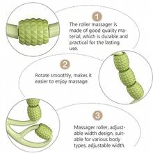 1 件滚轮按摩器、腿部揉捏和放松设备，带 PP 滚轮、瑜伽滚轮，用于大腿肌肉放松健身器材健身房配件、运动、健身房、家庭锻炼、按摩器、按摩瑜伽训练设备 U 型普拉提肌肉放松滚轮