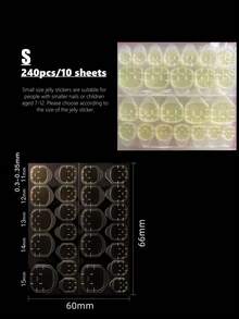 10/50/100pcs Double Side Glue Nail Sticker, Nail Glue Stickers Transparent, Waterproof - Black - View 13