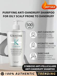 Kérastase KERASTASE SYMBIOSE BAIN PURETE ANTI-PELLICULAIRE 洗发水 500ml / 保湿去屑无硫酸盐洗发水，适用于易生头屑的头发和头皮。清洁并滋润头皮和头发 | 适用于易生头屑的头皮 | 无硫酸盐 | 蕴含吡啶硫酮锌 - 500ml - 查看 1