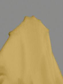 女士条纹街头休闲简约性感圆领不对称披肩镂空针织上衣短袖网眼针织衫沙滩罩衫轻薄套头披肩半蝙蝠袖宽松上衣秋季女装，圣诞新年 - 黃色 - 查看 9