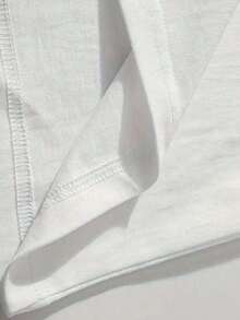 Una camiseta de algodón negra de 180g paras, una camiseta de moda adecuada para deportes, ocio y reuniones. - Blanco 2 - Ver 5