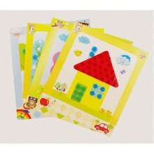 2/5/10/20 Stücke zufällige DIY Knopf Kunst Aufkleber, Bastelmaterial für Kinder, Kreatives Knopf Malen für Kinder von 3-6 Jahren, Lernspielzeug, Geschenk zum Lehrertag, Förderung der Hand-Augen-Koordination & Eltern-Kind-Interaktion