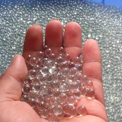 100/200 Stücke Präzisions-Glasmurmeln, transparente klare Perlen für Dekorationen & Experimente, glatter glänzender Finish, perfekt für DIY Basteleien und Kunstprojekte, Glasperlen, DIY Bastelmaterialien, Kunstdekorationsstil, geeignet für kreative Projekte und Vase Heimdekoration