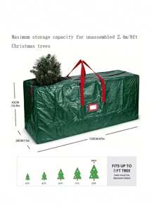 7/9ft Christmas Tree Storage Bag, Large Capacity, Waterproof Dustproof Woven Moving Box, Outdoor Waterproof Storage Bag, Christmas & New Year Gift, Tree Storage Bag - Multicolor - View 8