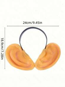 1pc Realistic Ear Headband, Cute Resin Big Ear Headpiece, Carnival Costume Accessory, Funny Giant Ear Hairpin - Perfect For Parties, Festivals & Costumes, Rave Accessories, Hair Band, Hair Hoop