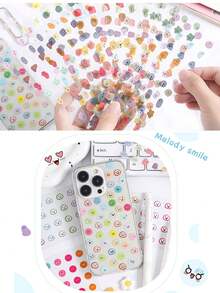 Un paquete de 8 pegatinas con expresiones lindas. Se pueden usar para scrapbooks, diarios, tarjetas de felicitación, pegatinas para teléfonos móviles, botellas de vidrio, sobres, manualidades DIY, calendarios, decoración del hogar, elaboración de artesanías, decoración de regalos, planes diarios y pegatinas escolares.