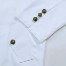 Mens Pirate Coat Steampunk Jacket Tailcoat Renaissance Jacket Halloween Hatter Costume - White - View 6