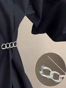 1/2/3/4/6pcs Detachable Alloy Chain Waist Cincher Brooches, Waist Shaper For Women - 彩色 - 查看 8