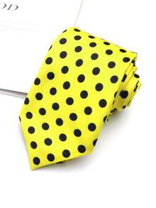 1pc Polka Dot Necktie, Suitable For Casual, Street, Business, Party And Daily Wear