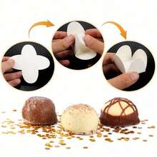 50pcs Chocolate Packaging Trays, Chocolate Paper Truffle Packaging Paper Chocolate Cup Liners, Folding Flower-Shaped Wrapper Candy & Dessert Base For Wedding, Dessert Cups For Muffins, Valentine's Day Chocolate Paper Tray, Suitable For Candy, Chocolate, Birthday Tray And Baking Tools, Christmas Decorations, Gift Tea Parties - Multicolor - View 5