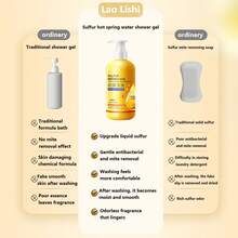 1 Bottle 300ml Sulfur Thermal Spring Water Body Wash, Moisturizing, Oil-Control, Anti-Itch, Whitening, Deep Cleansing, Leaving Skin Clean, Soft, Fresh And Long-Lasting Fragrance, Dust Mite Removal, Suitable For Whole Family