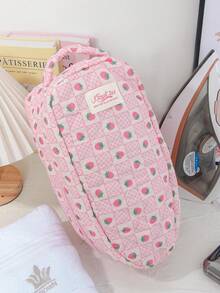 1 Pc Quilted Strawberry Steam Iron Storage Bag Iron Storage Case Handle Foldable Reusable Decorative Iron Storage Case Compatible With Most Iron Portable Iron Storage Case Iron Protective Carrying Bag Dust Proof Iron Holder Travel Iron Case Portable Garment Steamer Case Home Tool Storage Bag Universal For Most Iron, Starlight Daily Use - Multicolor - View 8