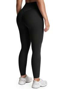 Aoxjox High Waisted Workout Leggings Women Tummy Control Buttery Soft Yoga Metamorph Deep V Pants 26 - Chồn - Xem 9