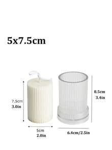 Khuôn nến nhựa hình trụ sọc 5-20cm Khuôn nến thơm thủ công Khuôn sáp làm nến thơm DIY Khuôn thủ công hình trụ tròn sọc Trang trí nhà cửa - Trong sáng - Xem 12