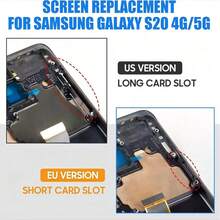 Item! While Stocks Last! US Version Galaxy S20 5G Screen Replacement - 6.2" 3200x1440 OLED Touch Digitizer Assembly With Frame (Black/Gray), Fix Unresponsive/Glitching Displays