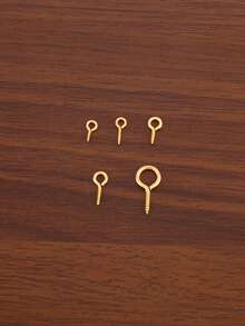 50Pcs/Lot 10/12/17.5mm 304 Stainless Steel Small Tiny Eye Pins Fit DIY Handmade Supplies Eyepins Hooks Eyelets Screw Threaded Clasps Hooks For Jewelry Making Finding Accessories - Sheep Eye Spiral Needle - View 1