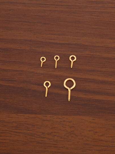 50 st/parti 10/12/17,5 mm 304 rostfritt stål små ögonstift passar gör-det-själv handgjorda material ögonstift krokar öljetter skruvgängade spännen krokar för smyckestillverkning hitta tillbehör