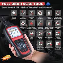 Autel AutoLink AL519 Universal OBD2 Reader Car Diagnostic Scanner Tool Vehicle Engine Fault Code Reader With Enhanced Mode 6, Advanced Version Of AL319, For UK/EU Post-2006 Vehicles - black red - View 2