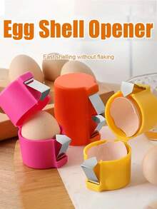 1pc Egg Shell Opener, Kitchen & Dining Easy Peel Separator Handheld Egg Cracker, Multi-Function Egg Cutter Egg Opener And Separator, Easy To Clean Manual Kitchen Separation Tool, Suitable For Cooking Camping Kitchen Tools, Durable And Efficient Household Egg Cracker, Practical Kitchenware | Easy To Clean Material - Multicolor - View 13