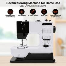 Senmeo Upgraded Professional Portable Electric Sewing Machine, 38 Stitches Multi-Functional Tabletop Automatic Sewing Machine, Overlocked Edge, With LED Lights, Foot Pedal Home Sewing Machine, Self-Extension Table Sewing Machine, Suitable For Parents, Beginners, Hobbyists, Lightweight And Easy To Use, Ideal For Repair, DIY And Crafts. - View 8