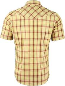 Mens Short Sleeve Plaid Button Down Shirt Western Casual Shirts With Two Pocketshalloween - 黃色 - 查看 6