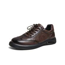 CAMEL CROWN Pantofi sport casual pentru bărbați, talpă moale și confortabilă, rezistenți la uzură, antiderapanți, pentru naveta, versatili, casual, business, pantofi sport din piele pentru toamnă și iarnă.