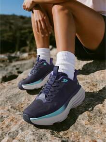 Women's Slip On Walking Shoes Hands-Free Cushion Running Tennis Non-Slip Comfortable Gym Workout Athletic Breathable Fashion Sneakers SwiftLite - 藍色 - 查看 2