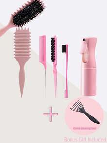 One Piece Curling Brush, Curling Comb With Tooth, Shapes And Defines Curls, Suitable For Men And Women, Reduces Pulling And Curl Separation, Designed By Candy Brush Beauty & Health Beauty Tools Hair Tools Combs Brushes Hair Brushes Things To Use On The Head School Supplies Combs Curling Combs Pretty Combs,Back To School,Travel Holiday Essentials,Hair Accessories For Women - Multicolor - View 12