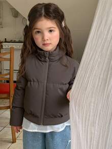 DAZY Girls Solid Color Jacket, Young Girl Fall Clothes - Grey - View 3