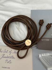 1pc Women's Waist Rope, Fashionable Solid Color Belt, Elegant Decoration For Dresses, Coats, Sweaters