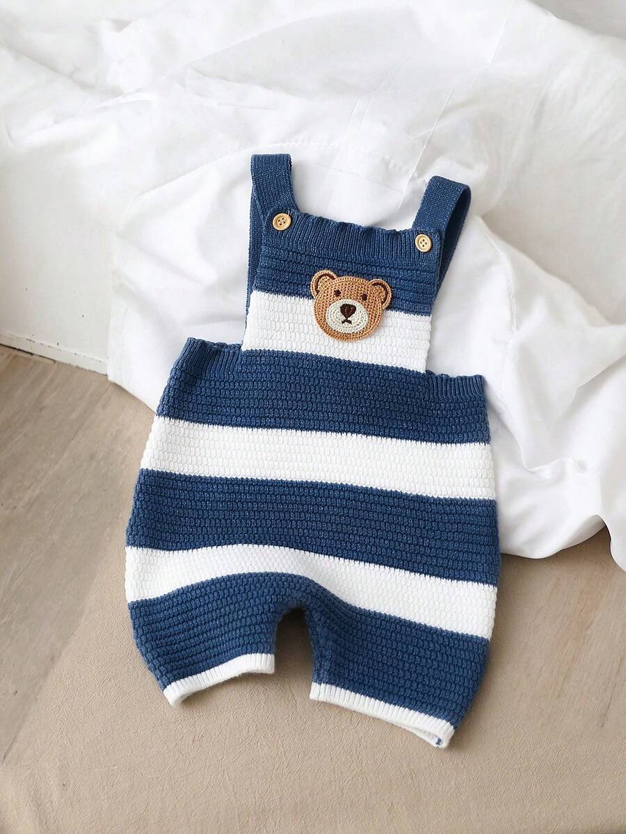 Nika Baby Jardineira para bebê Amor em Listras 0 a 3 meses