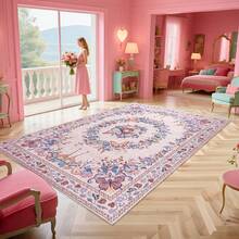 Modern Abstract Rug, Large Mat, Contemporary Decorative Rugs For Living Room, Series Bedroom Interior, Entrance Dining Room Office Throwing Mat Floor Washable - Butterfly Pink - View 5