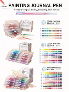 168 色高光亚克力马克笔套装：全谱艺术工具 - 使用草绿色至马卡龙色调释放创造力，高覆盖墨水，返校用品，绘画，万圣节，圣诞节