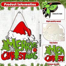 1pc Christmas Decoration, Wooden Christmas Hanging Decor, Home, Garden, Fence Decor, Merry Christmas Decor, HOHOHO Decor, Indoor & Outdoor Holiday Party Accessory Home Decor Christmas Decorations Room Decor Winter