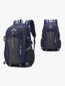 حقيبة ظهر رجالية كبيرة السعة مقاومة للماء للتنزه والسفر، مزودة بجيوب ومقصورات متعددة، حقيبة ظهر للطلاب مع مقبس سماعات، حقيبة مدرسية رياضية كبيرة السعة للمدرسة والسفر