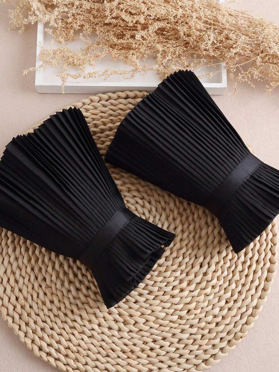 1 Pair Chiffon Ruffle Sleeve Cuffs, Suitable For Daily Wear