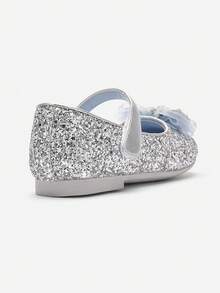 Balabala 女童蝴蝶结凉鞋 2025 春秋正装鞋 - 甜美时尚 - 煙灰銀 - 查看 5