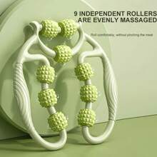 1 Massaggiatore ad anello, Rullo in PP per massaggio alle gambe, Attrezzatura per il rilassamento, Morsetto per gambe da yoga per il sollievo muscolare, Attrezzatura fitness per il massaggio e il rilassamento, Morsetto circolare per gambe con 12 ruote, Rullo massaggiatore per punti di attivazione, Attrezzatura per il massaggio, il rilassamento e l'allungamento muscolare