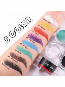 1PC HANDAIYAN Tinted Styling Brow Gel, Waterproof & Long Lasting 2-In-1 Eyebrow & Eyelash Tinted Pomade, Fluffy Natural Effect With Double-Ended Brush, Makeup For Party & Music Festival - Multicolor - View 5