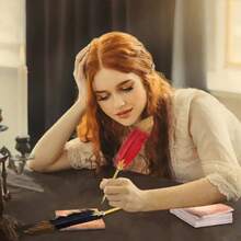 Długopis z piórem do rękodzieła świątecznego, różne kolory, prezent świąteczny, świąteczna pamiątka