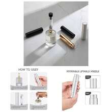 5ML Refillable Perfume Atomizer Bottle Travel, Portable Cologne Atomizer, Pocket Perfume Spray Gold - 霧面銀 - 查看 2