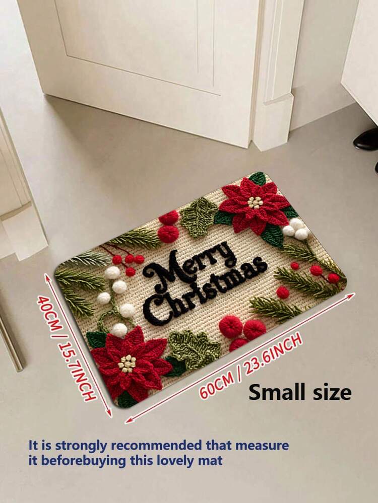 1pc Interesting Christmas Bathroom Mat, Kitchen Mat, Doormat, Christmas Indoor Home Decor, Christmas Gifts, Anti-Slip Carpet Mat, Bathroom Small Rug - Super Absorbent, Anti-Slip, Machine Washable, Rectangular Velvet Doormat, Suitable For Bathroom Or Bedroom Decor Bathroom Kitchen Decor Kitchen Rug - Multicolor - View 16