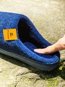 Unisex Men's Women's Memory Foam Slippers With Plush Lining Comfortable Closed Toe Spring&Fall House Shoes Indoor Scuff Blue - Blue - View 3